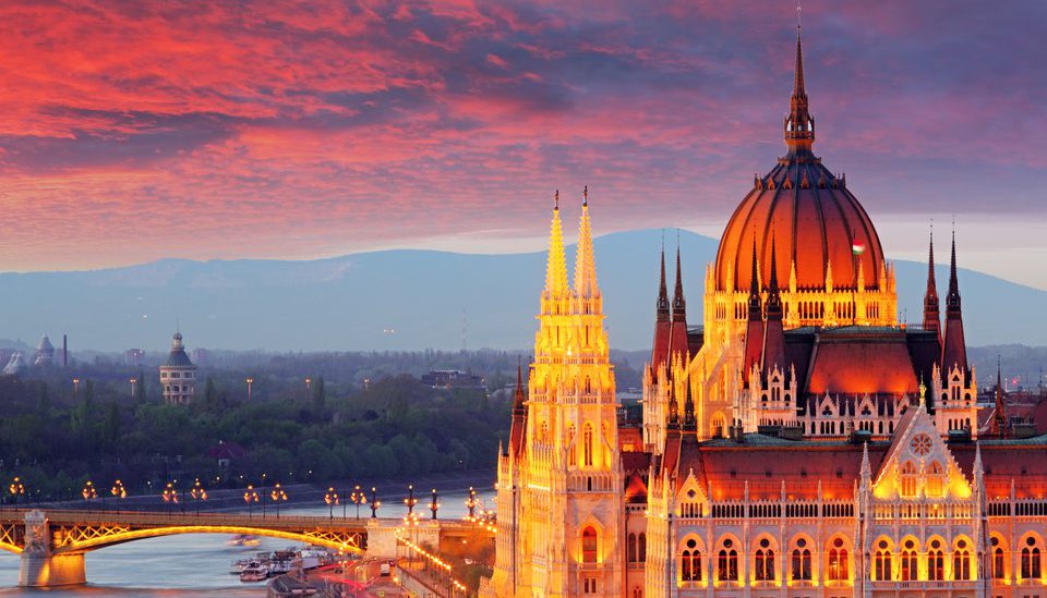 Hungarian Parliament at sunset